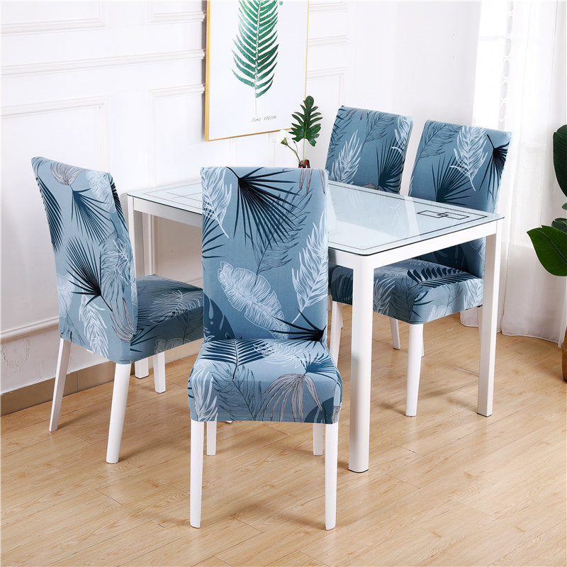 Stretch Chair Cover Fabric Dining Chair Cover Siamese Chair Cover American Household Stool Cover Cover Hotel Seat Back Chair Cover