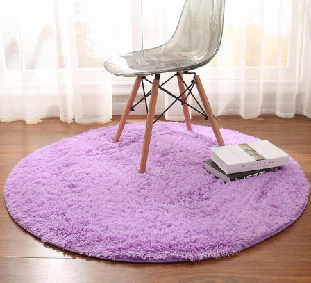 Fluffy Round Rug Carpets For Living Room Decor