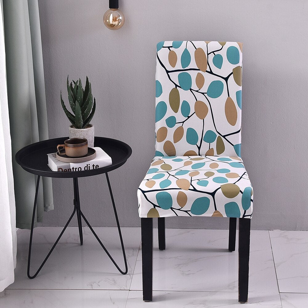 Stretch Chair Cover Fabric Dining Chair Cover Siamese Chair Cover American Household Stool Cover Cover Hotel Seat Back Chair Cover