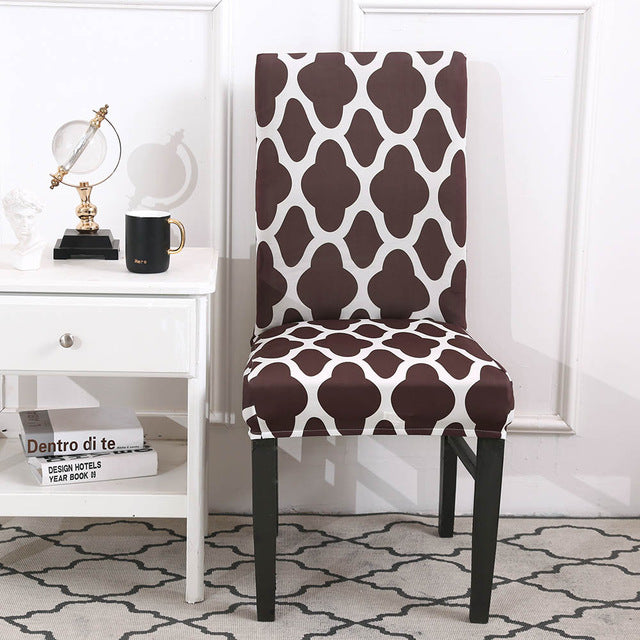 Printed dining chair cover