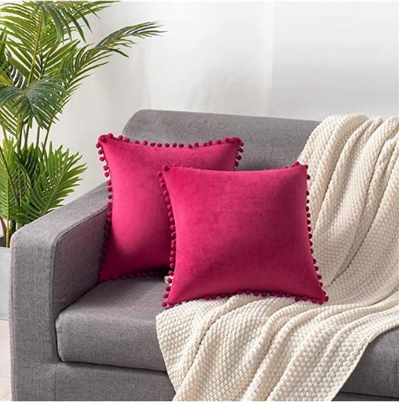 Wind Velvet Solid Color Cushion Cover For Office