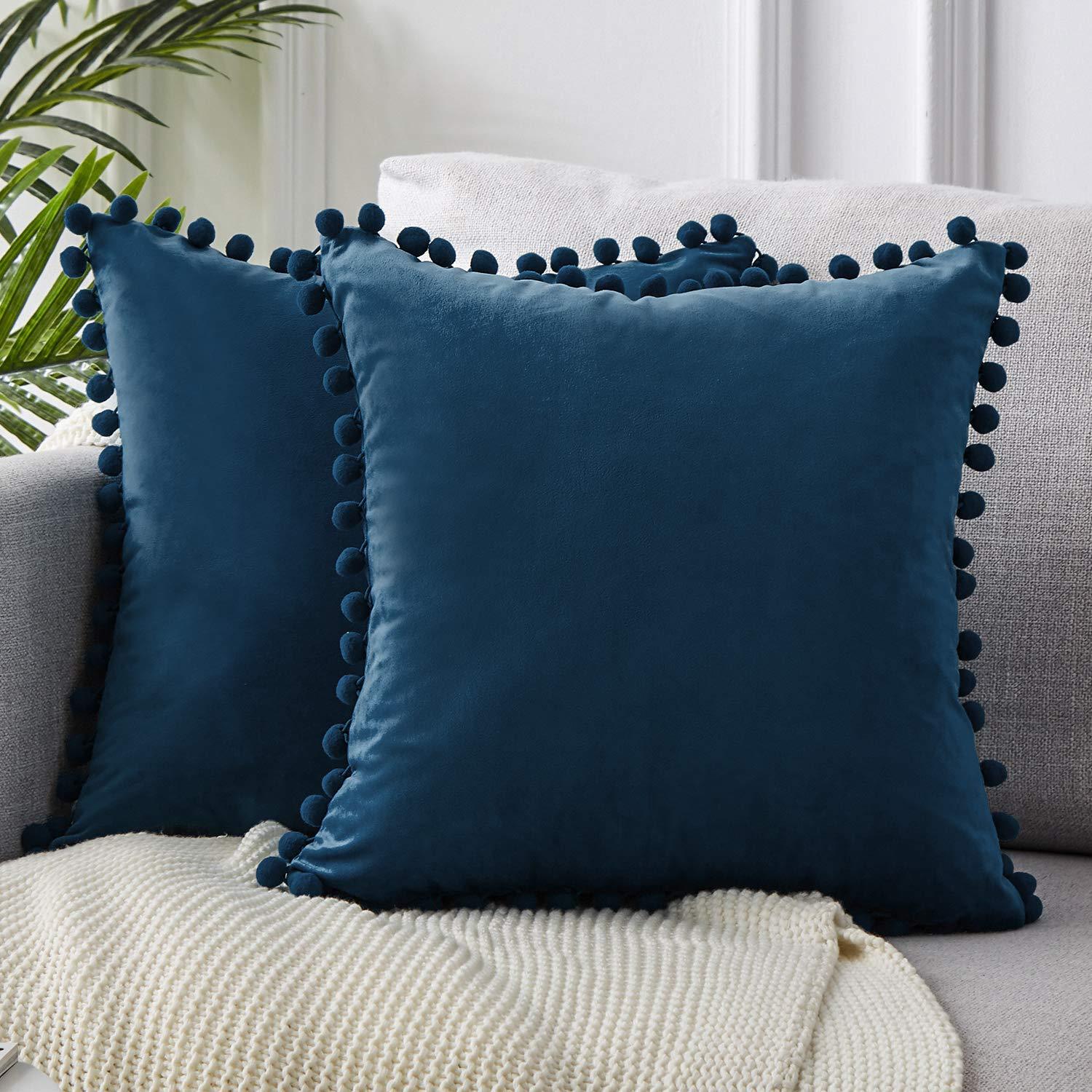 Wind Velvet Solid Color Cushion Cover For Office