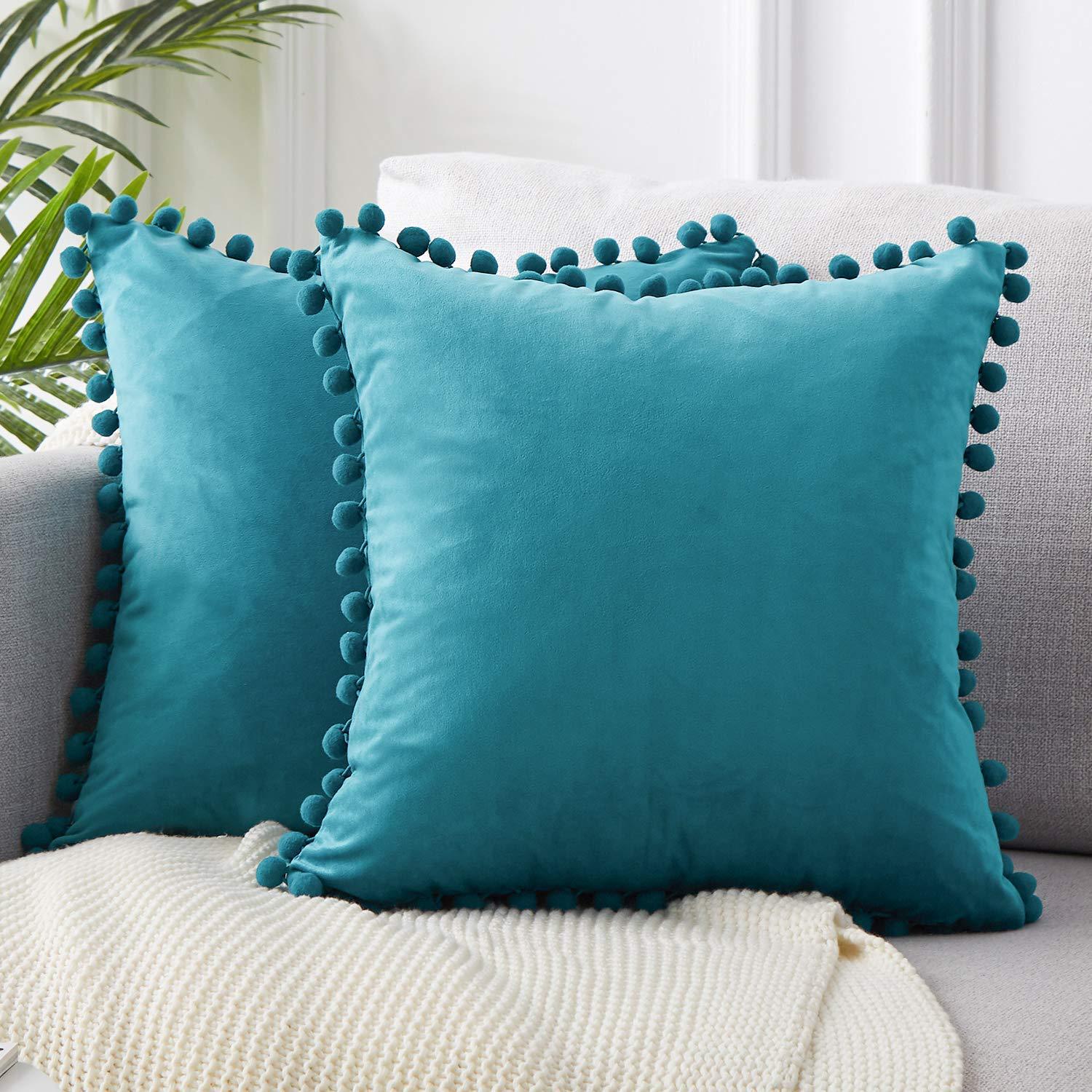 Wind Velvet Solid Color Cushion Cover For Office