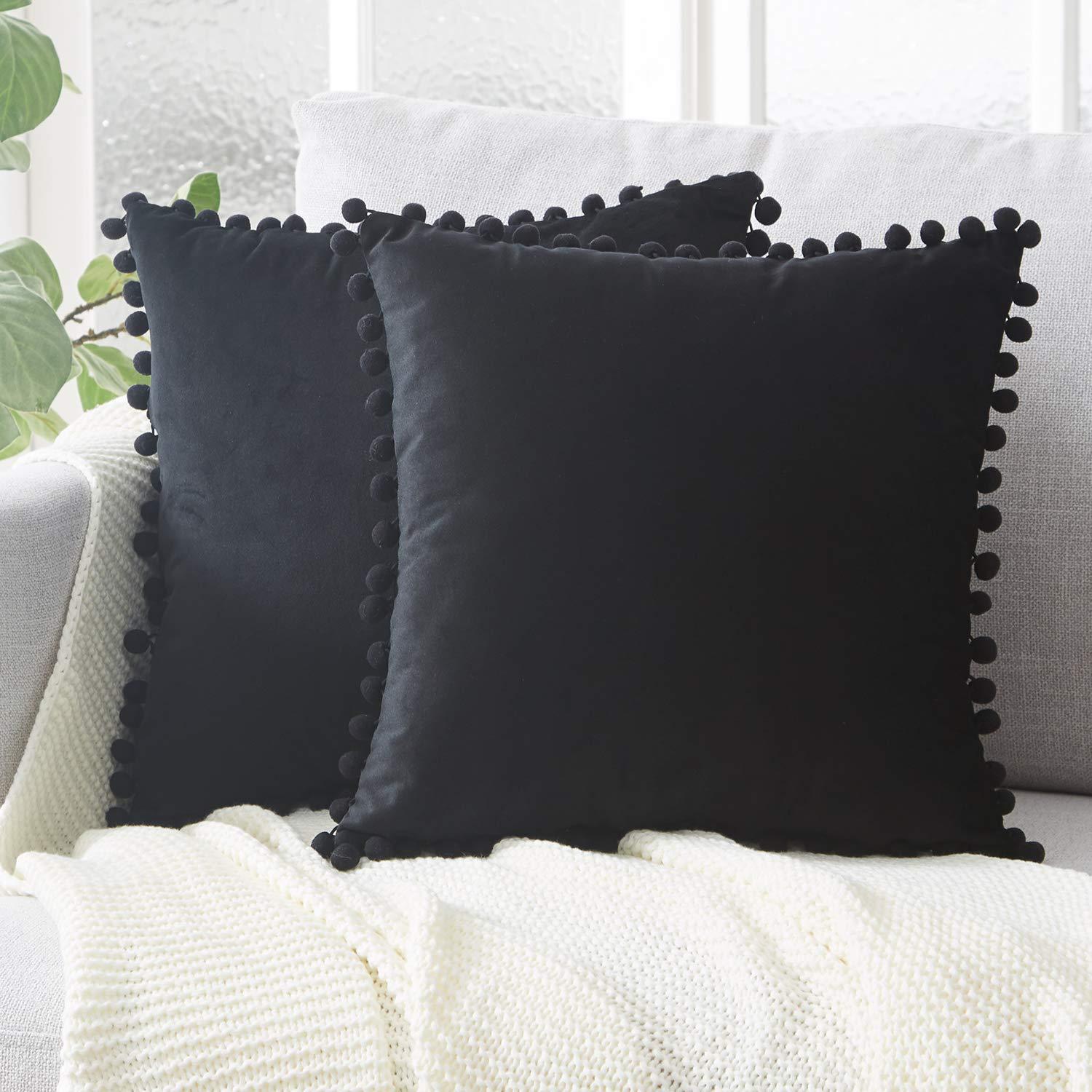 Wind Velvet Solid Color Cushion Cover For Office