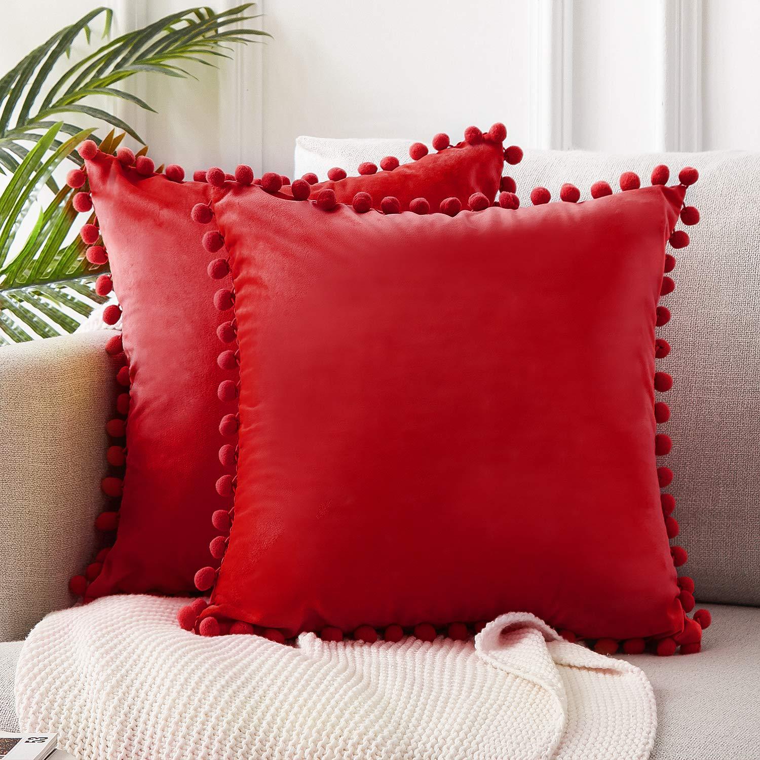 Wind Velvet Solid Color Cushion Cover For Office