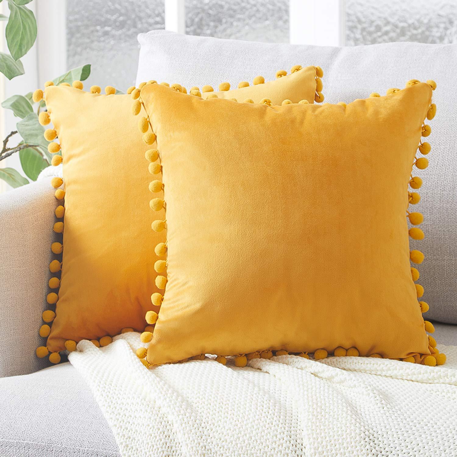 Wind Velvet Solid Color Cushion Cover For Office