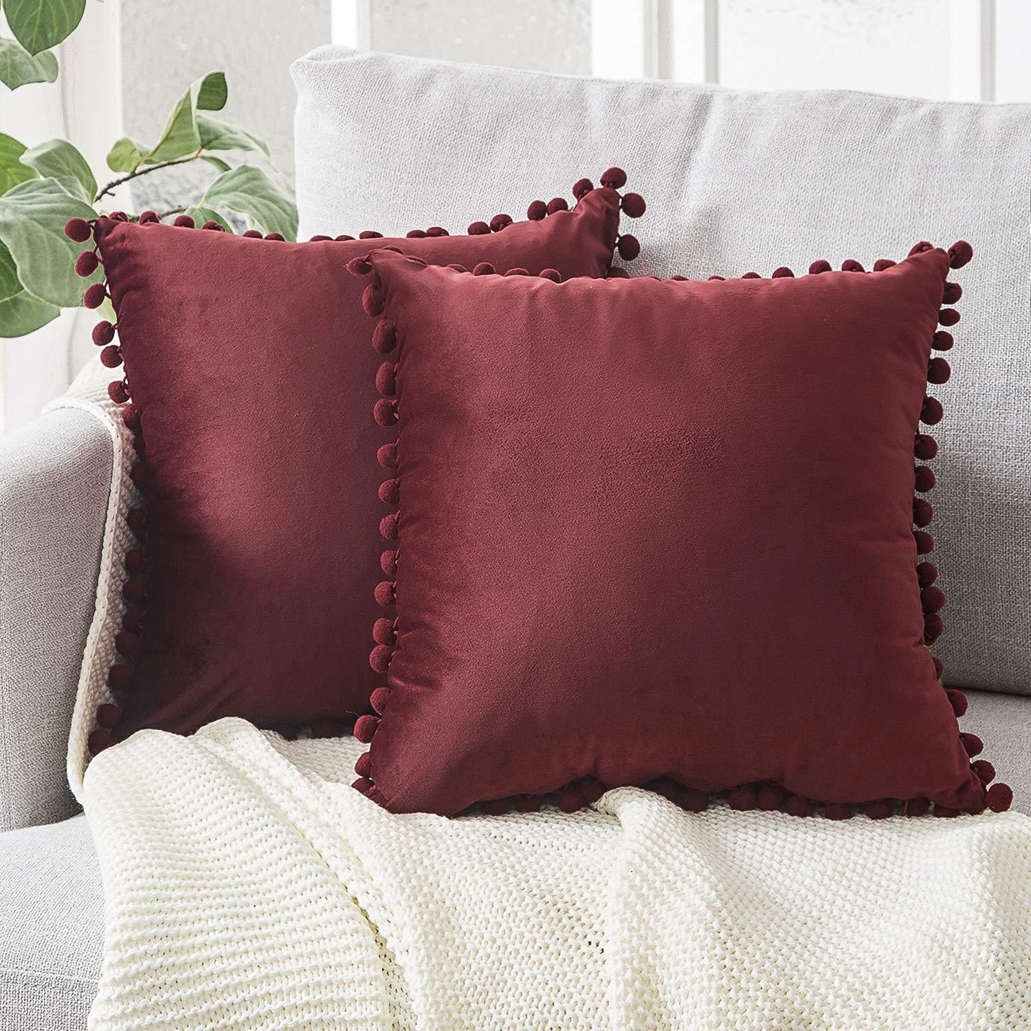 Wind Velvet Solid Color Cushion Cover For Office