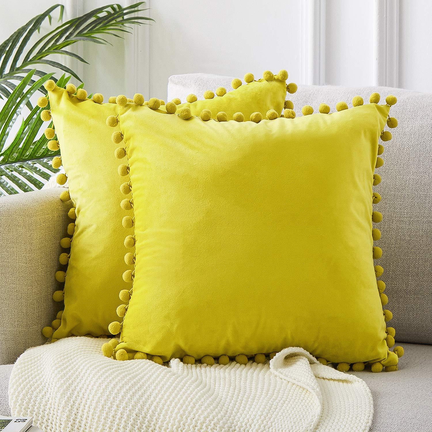 Wind Velvet Solid Color Cushion Cover For Office