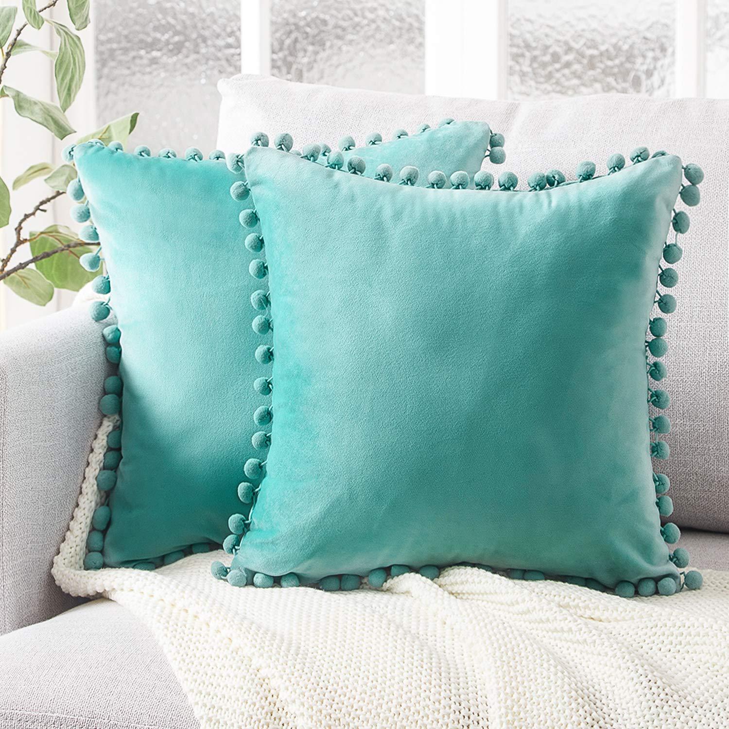 Wind Velvet Solid Color Cushion Cover For Office