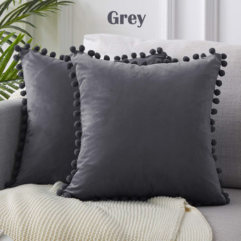 Wind Velvet Solid Color Cushion Cover For Office