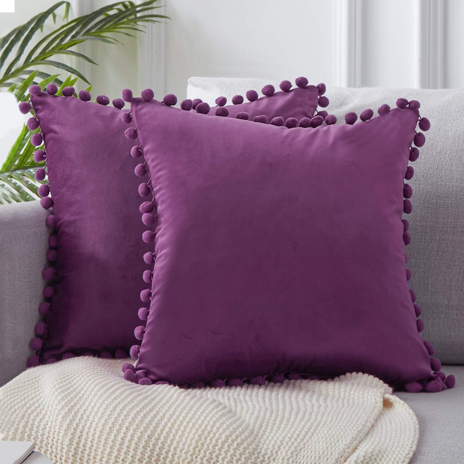 Wind Velvet Solid Color Cushion Cover For Office