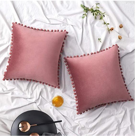 Wind Velvet Solid Color Cushion Cover For Office