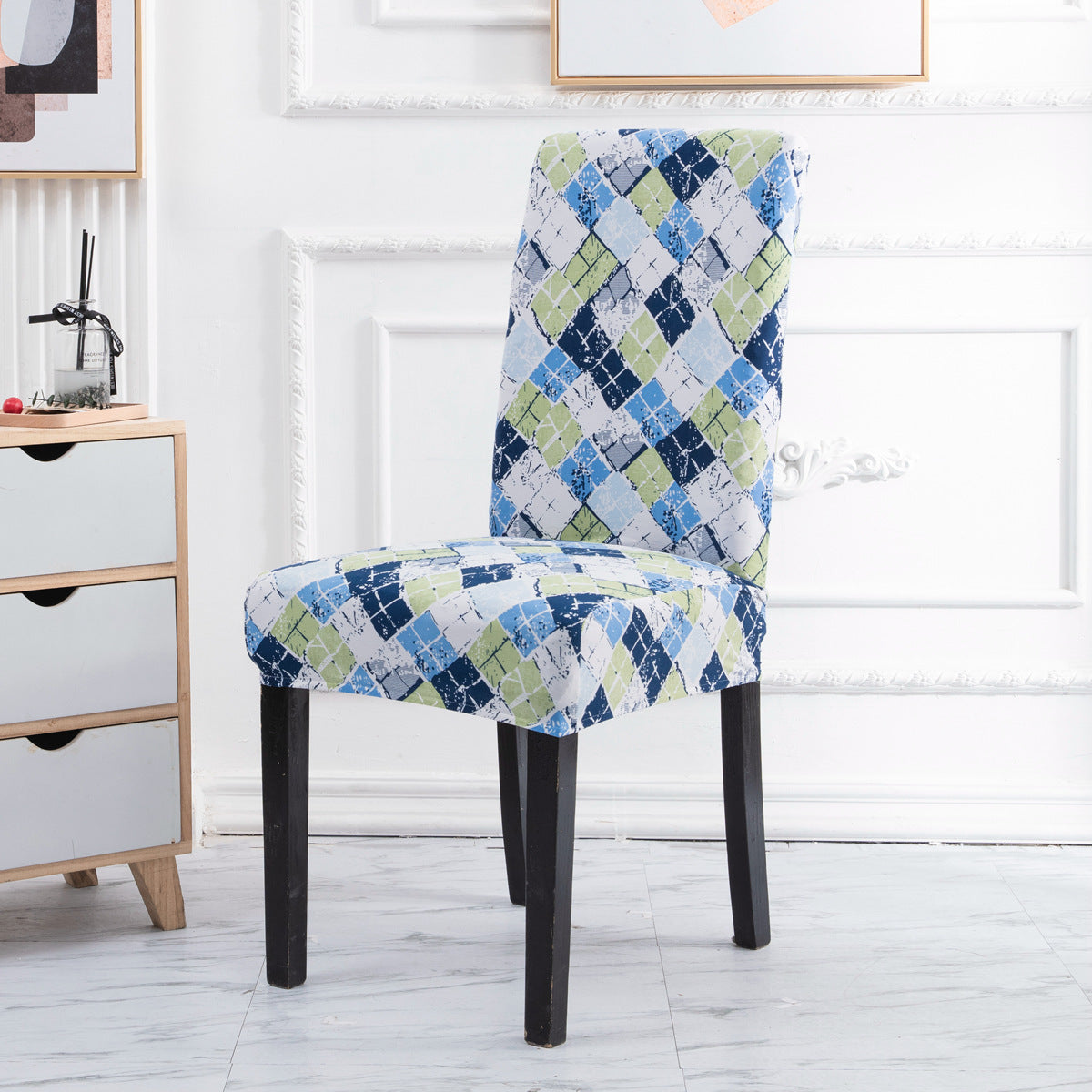 Printed Elastic Chair Cover Household Anti-Fouling Chair Cover