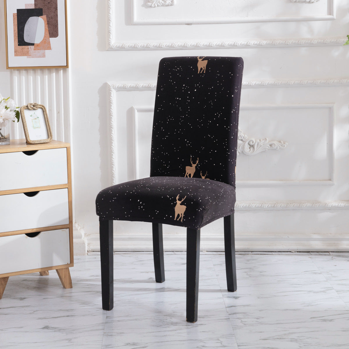 Printed Elastic Chair Cover Household Anti-Fouling Chair Cover