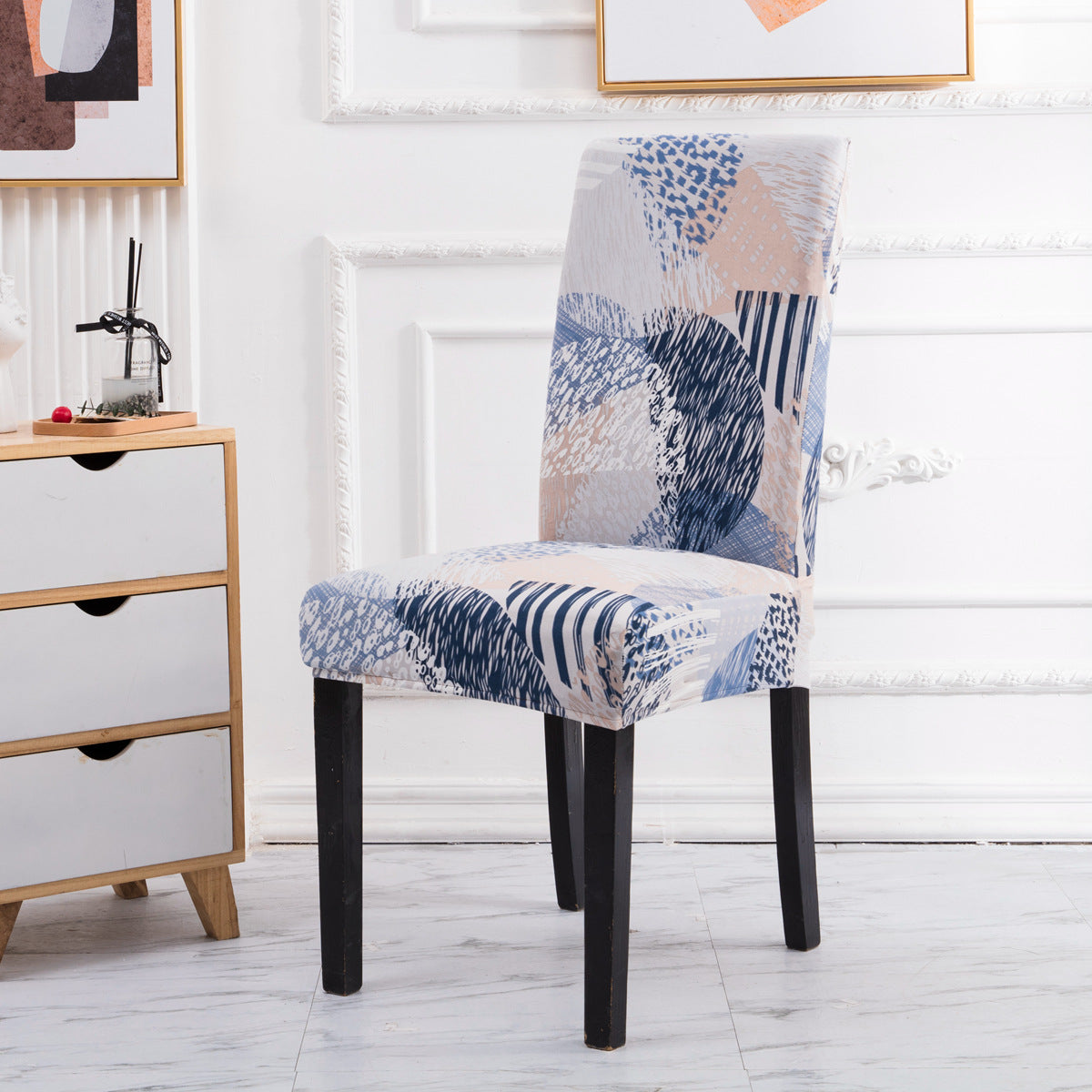 Printed Elastic Chair Cover Household Anti-Fouling Chair Cover