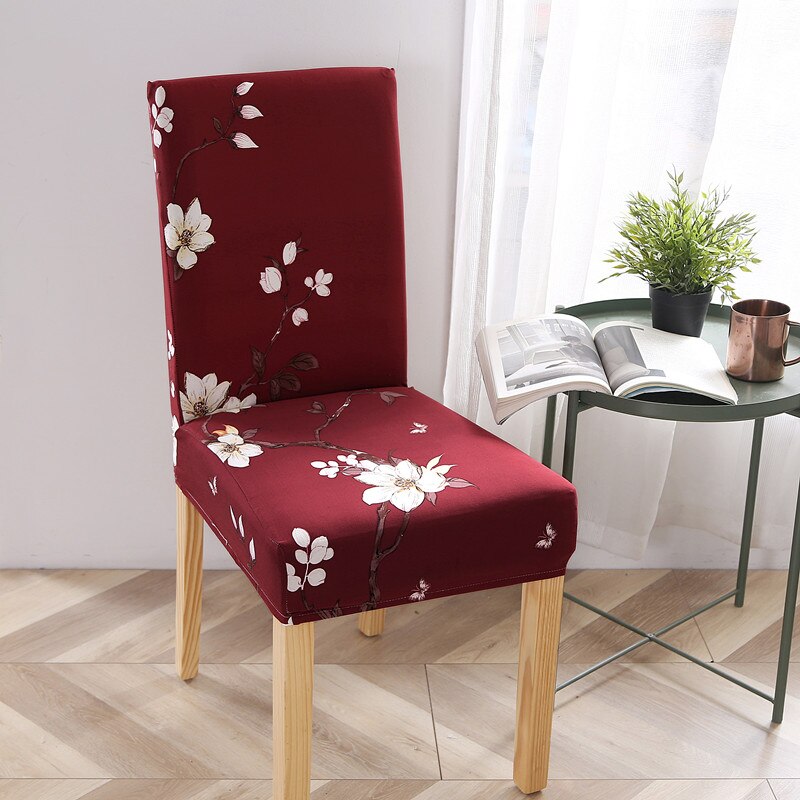 Stretch Chair Cover Fabric Dining Chair Cover Siamese Chair Cover American Household Stool Cover Cover Hotel Seat Back Chair Cover