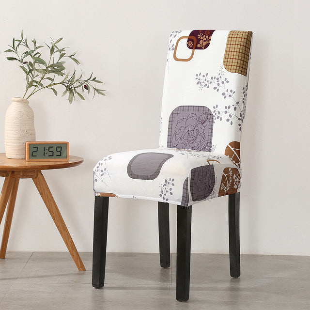 Printed dining chair cover