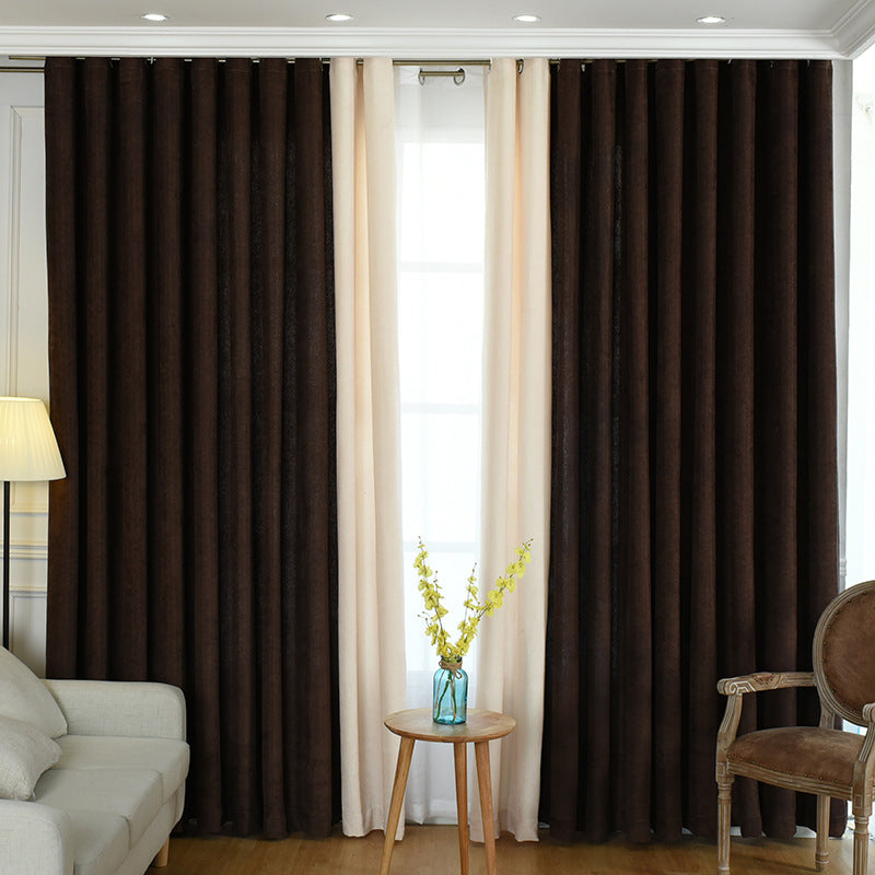 Solid Chenille Blackout Curtains