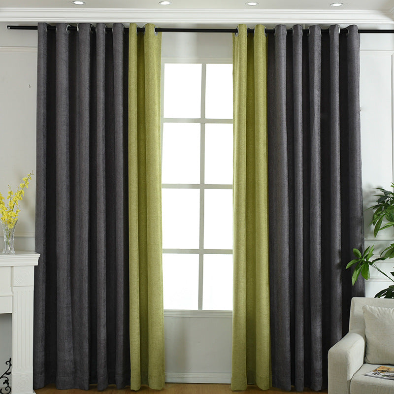 Solid Chenille Blackout Curtains