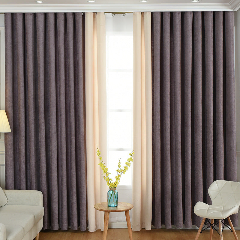 Solid Chenille Blackout Curtains