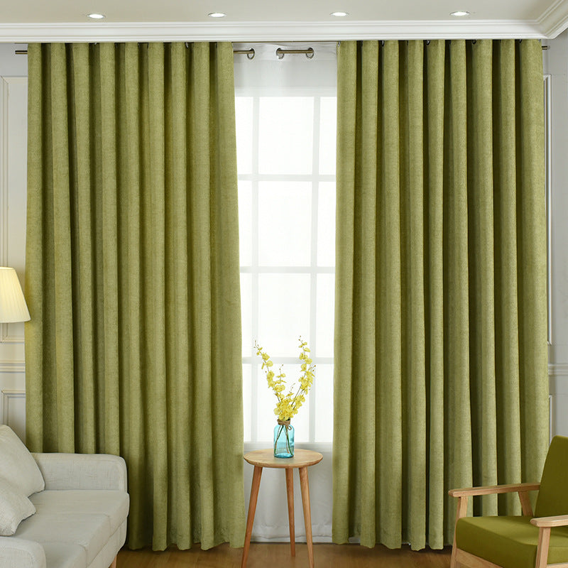 Solid Chenille Blackout Curtains