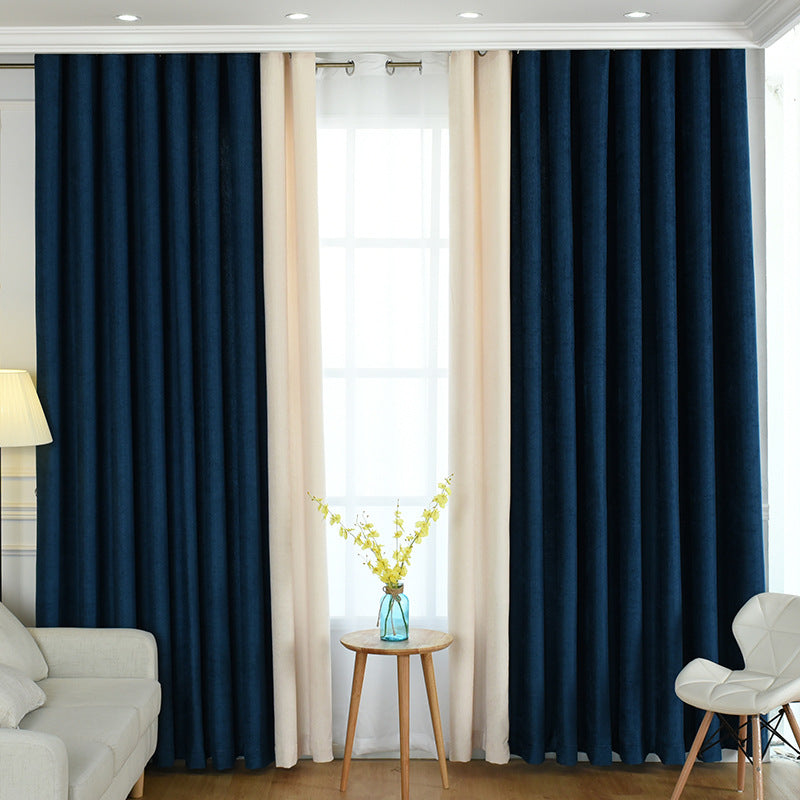 Solid Chenille Blackout Curtains