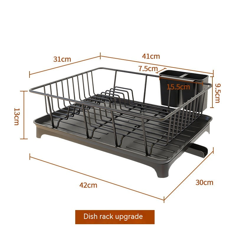 Kitchen Sink Countertop Draining Bowl Rack Storage