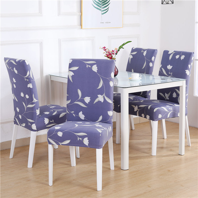 Stretch Chair Cover Fabric Dining Chair Cover Siamese Chair Cover American Household Stool Cover Cover Hotel Seat Back Chair Cover