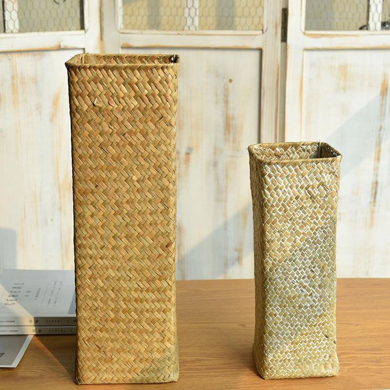 Straw Woven Living Room Handicraft Decorations With Barley Ear Vases