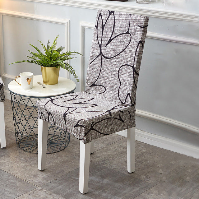 Printed dining chair cover