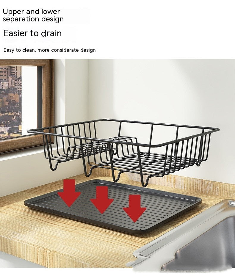 Kitchen Sink Countertop Draining Bowl Rack Storage