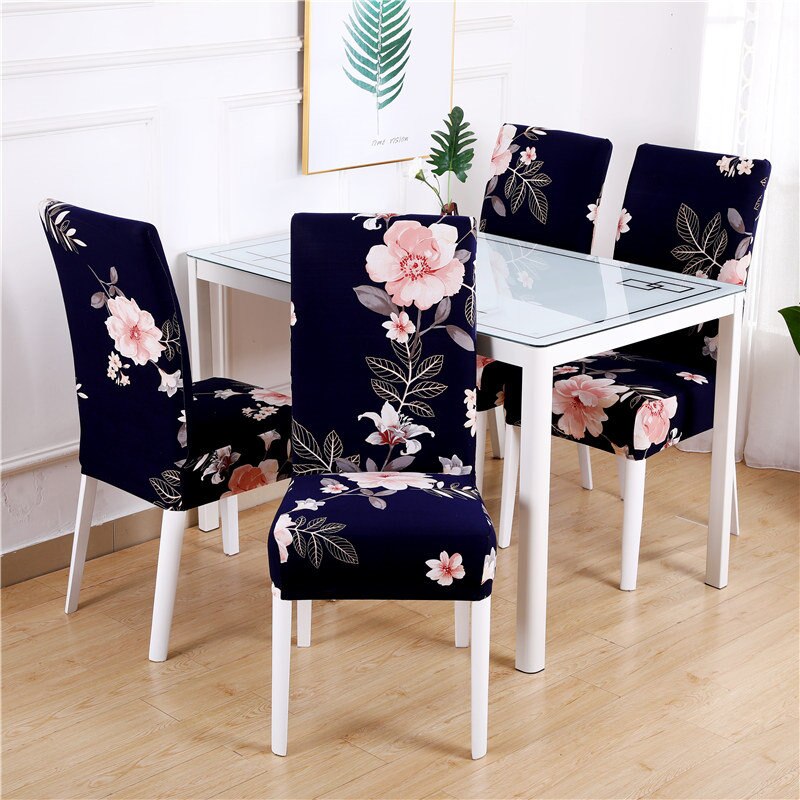 Stretch Chair Cover Fabric Dining Chair Cover Siamese Chair Cover American Household Stool Cover Cover Hotel Seat Back Chair Cover